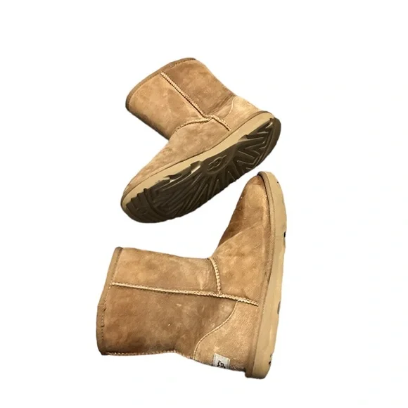 UGG Women's Soft Brown Suede Sherpa Lined Classic Ugg Winter Boot-Size 5 - Picture 8 of 13